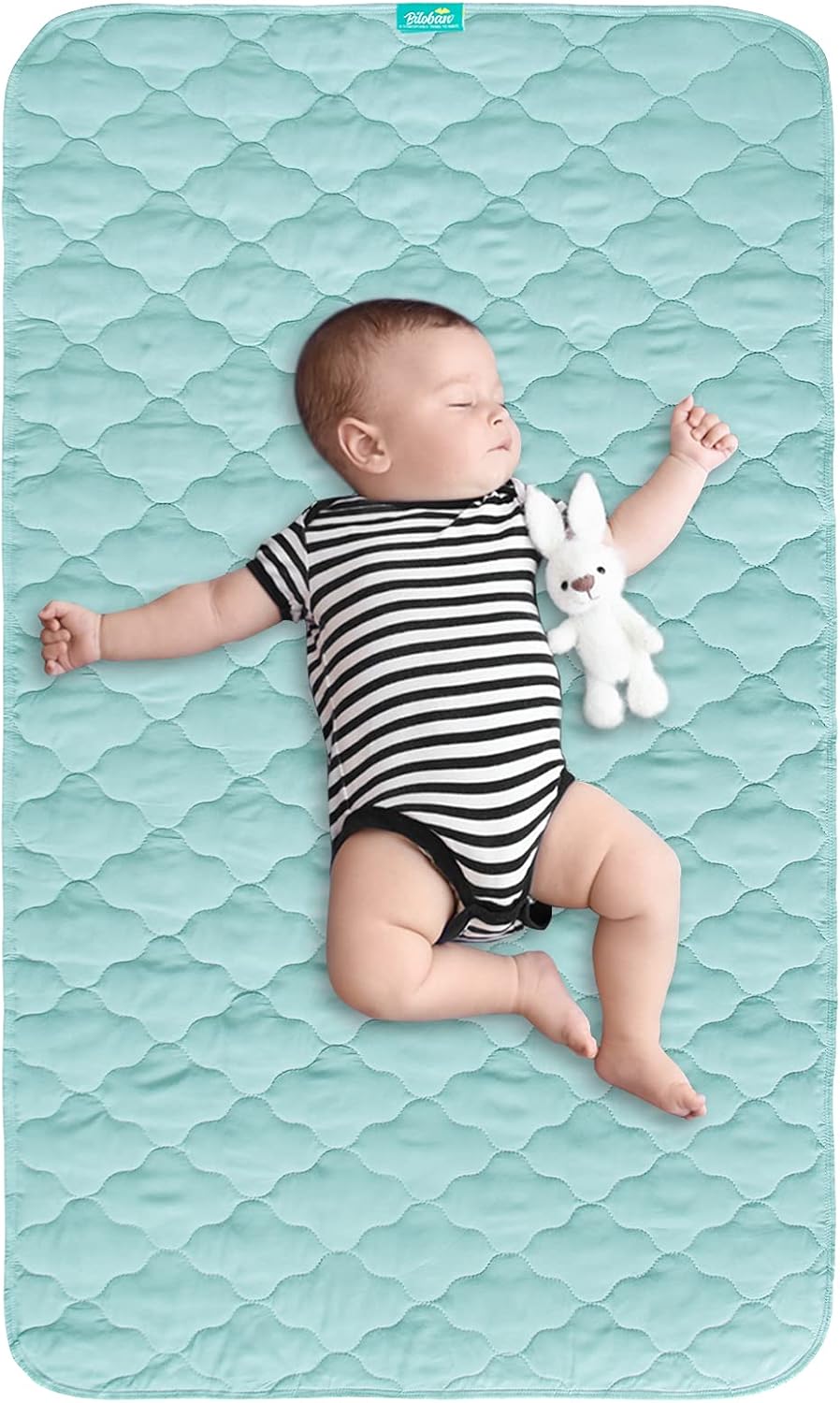 Waterproof Crib Mattress Protector Pad Cover 28" x 52", Anti Slip & Absorbent Waterproof Bed Pads