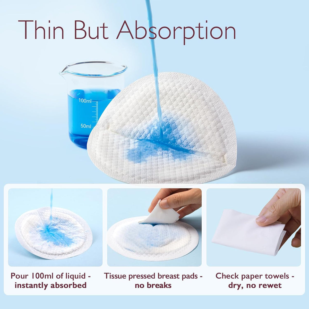 Momcozy Ultra-Thin Disposable Nursing Pads, Super Absorbent and Breathable Breastfeeding Pads, Make