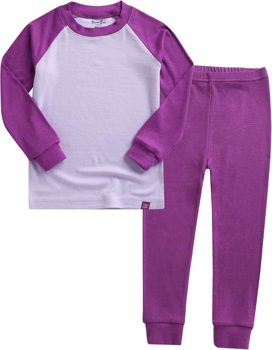 VAENAIT 6M-12Y Toddler Toddler Kids Toddler Girls Boys Soft Comfy Modal Tencel Solid Raglan