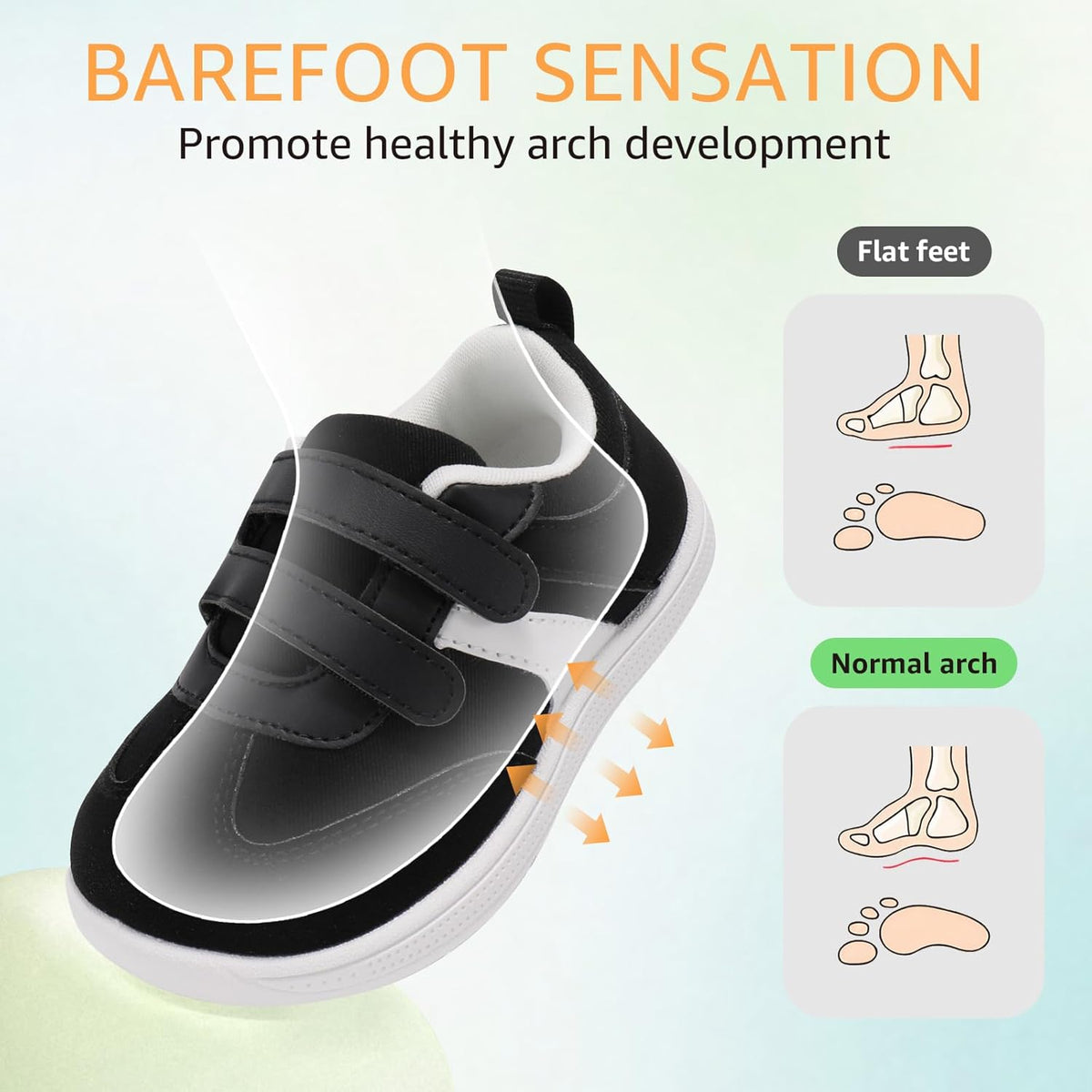 Toddler Wide Toe Box Barefoot Shoes Boys Girls Sneakers Zero Drop Kid Tennis Running Shoes