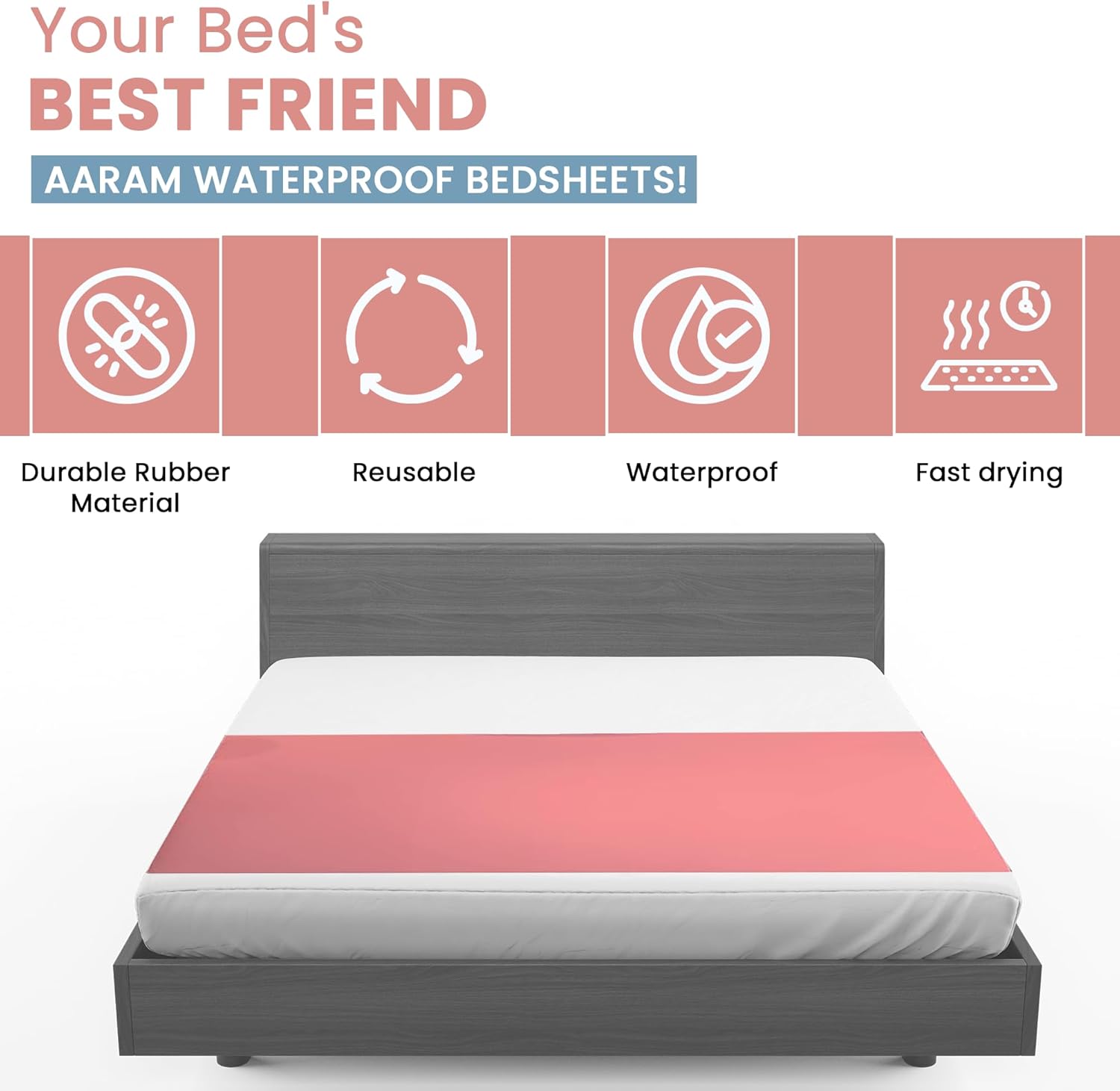 Ultrasoft Waterproof Dry Rubber Bed Sheet Cover/Toddler/Adult Sleeping Mattress Protector/Urine