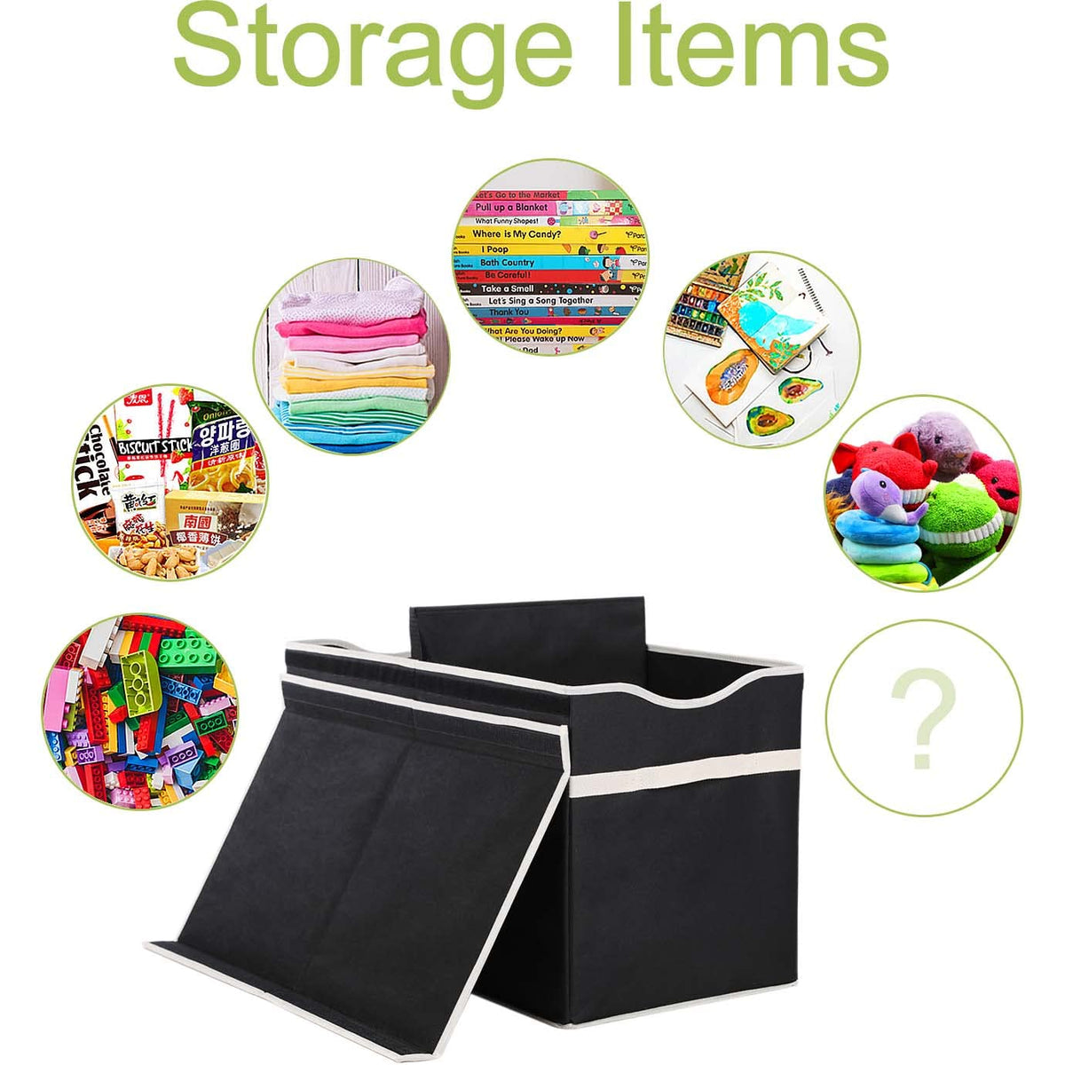 YOLOXO Toy Box Chest, Collapsible Sturdy Storage Bins with Lids, Extra Large Kids Toy Storage