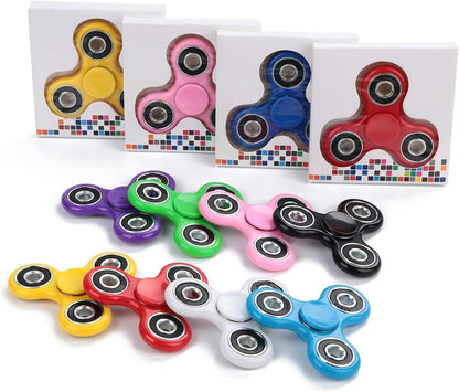 SCIONE Fidget Spinner Bulk 10 Pack Tri-Spinner Office Desk Classroom ADHD Anti Anxiety Focus Finger