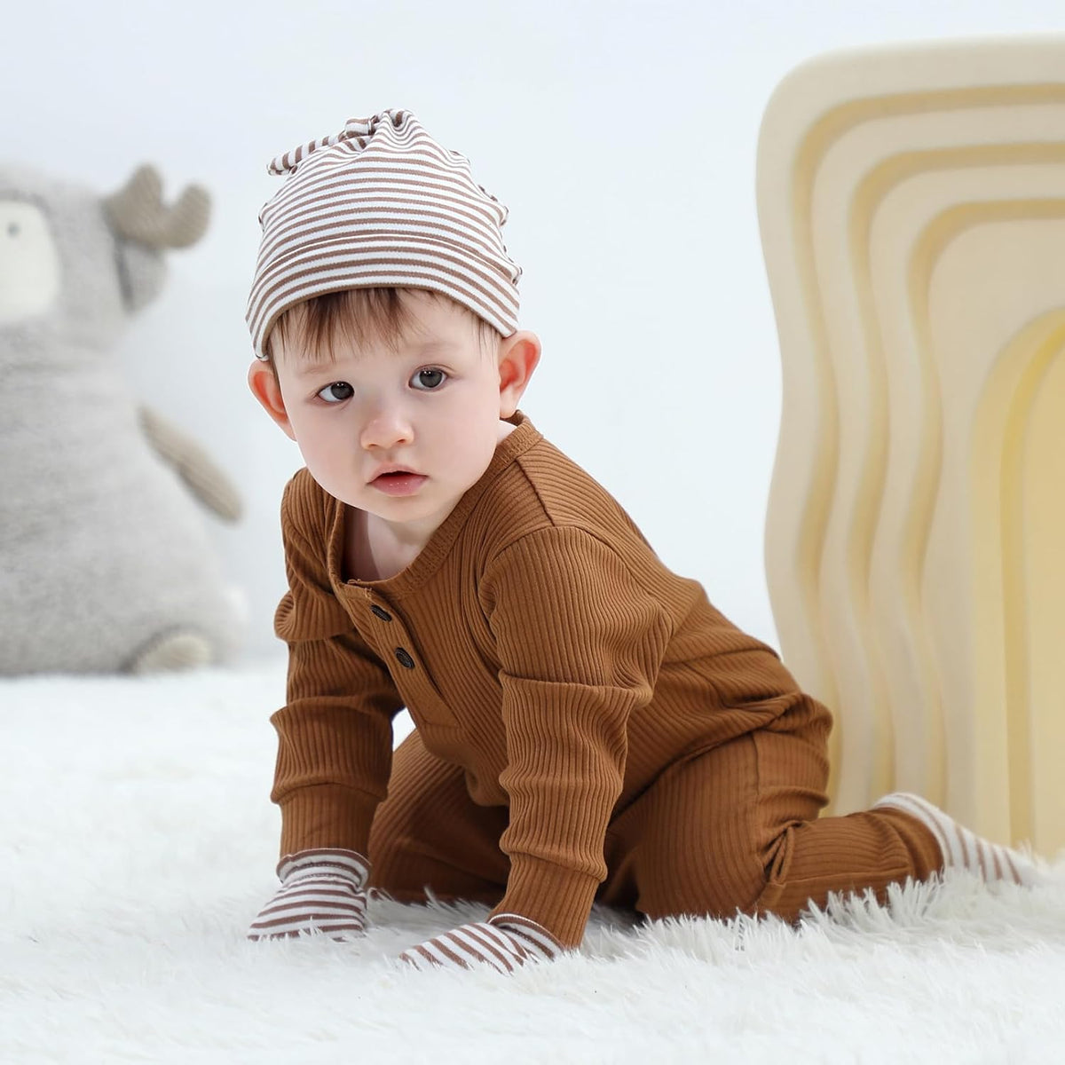 Baby Hats Mittens and Socks Set Cotton Newborn Hat Beanie Soft Infant Girls Boys Caps Gloves 0-6