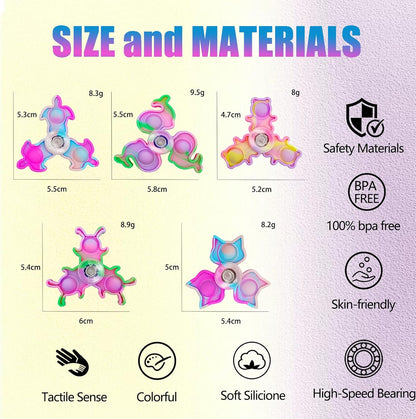 40 Pcs Pop Fidget Spinner Fidget Toys,Party Favors Supplies Birthday Gifts Goodie Bags Stuffers for