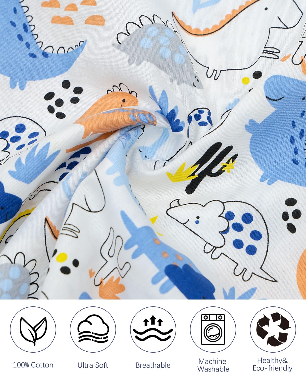 ALVABABY Toddler Pillowcases 2 Pack Organic Cotton Kids Pillow Cover Fit 13"x 18" or 12"x19"