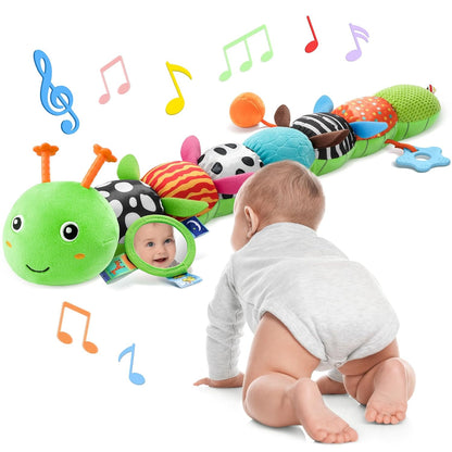 Baby Toys 6-12 Months Music Caterpillar Infant Toys Stuffed Animals 0-3-6 Months Tummy Time