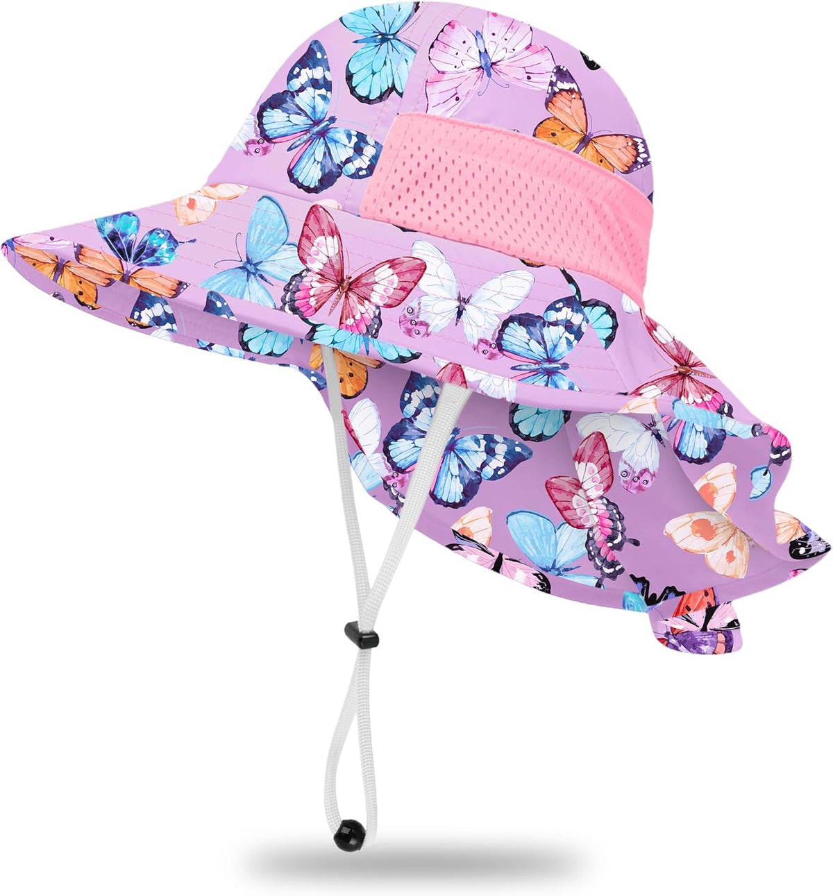 Toddler Baby Sun Hat Kids Summer UPF 50+ for Boys Girls Adjustable Beach Hats with Bucket Wide Brim
