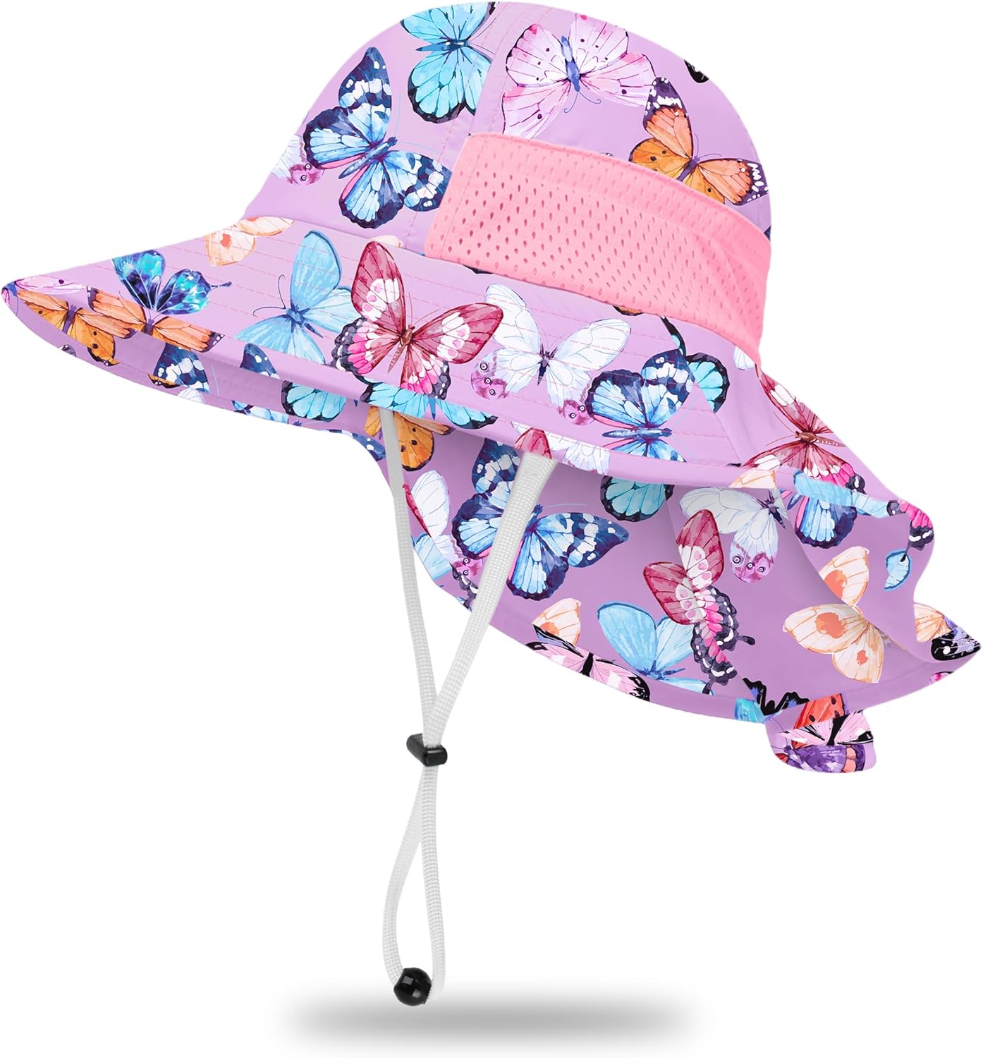 Toddler Baby Sun Hat Kids Summer UPF 50+ for Boys Girls Adjustable Beach Hats with Bucket Wide Brim