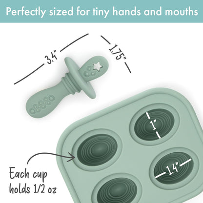 PrimaStella Silicone Petite Pops - Baby Popsicle Mold - BPA Free - Dishwasher Safe - 4 months+