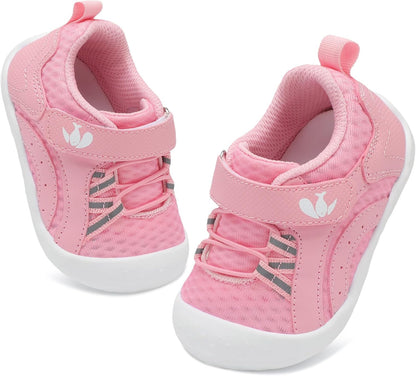 FEETCITY Wide Baby Shoes Boys Girls Baby Barefoot Shoes Breathable Infant Walking Shoe Crib Sock