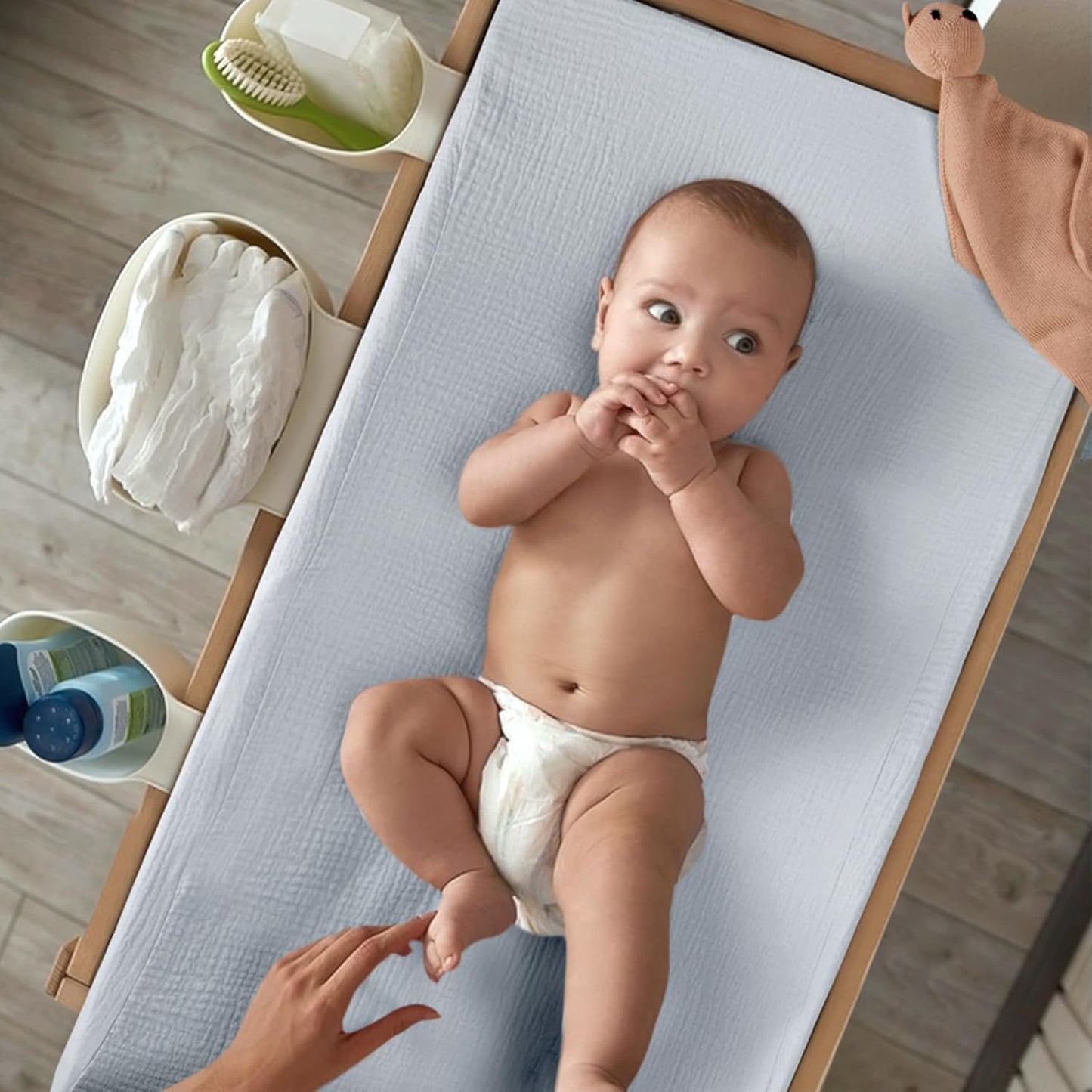 lulumoon Baby Changing Pad Cover: Muslin Diaper Changing Table Pad Cover - Changing Pad Sheets for