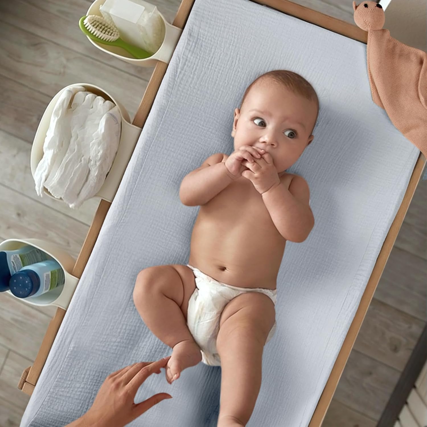 lulumoon Baby Changing Pad Cover: Muslin Diaper Changing Table Pad Cover - Changing Pad Sheets for