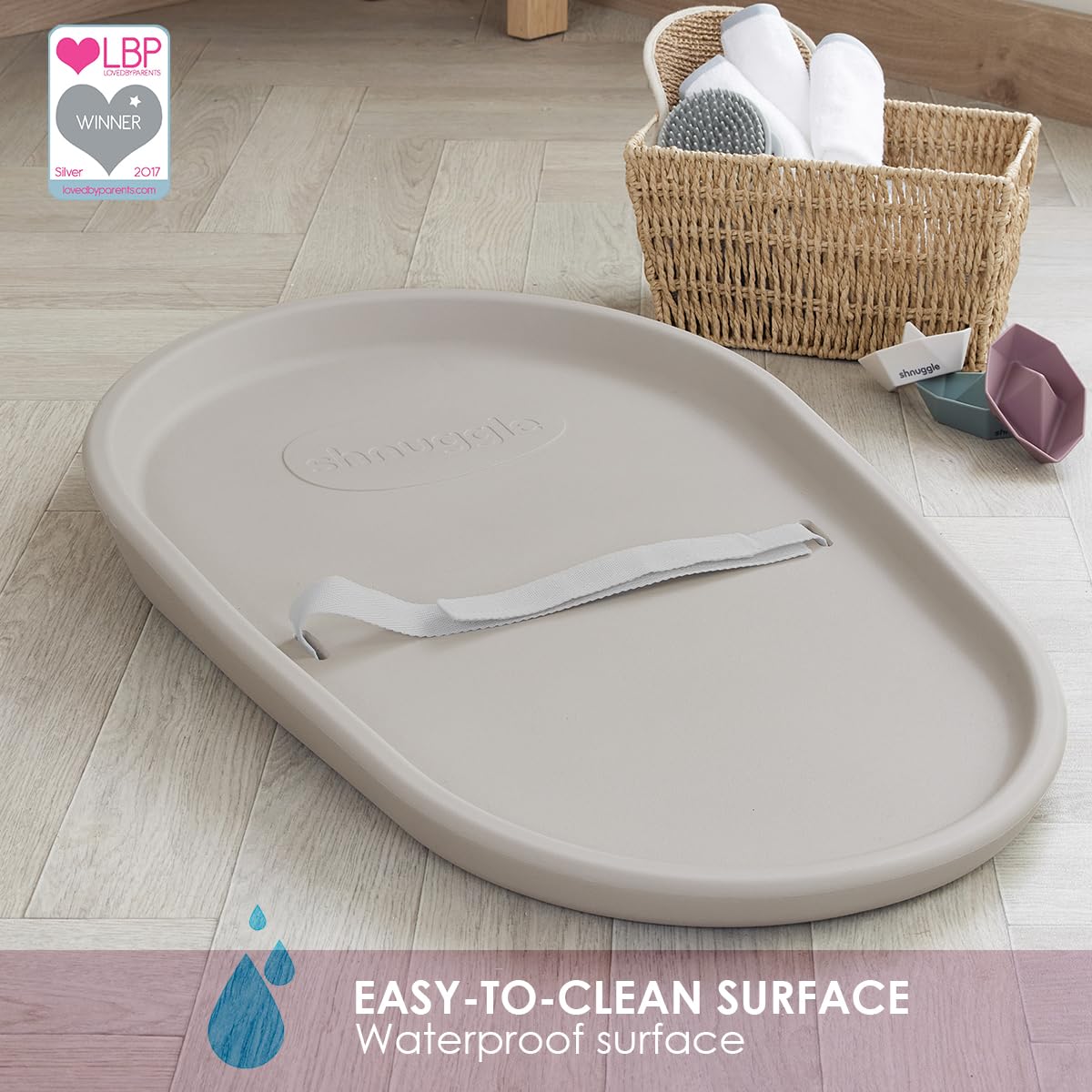 Changing Essentials Bundle - Squishy Changing Mat Grey + Eco-Touch Diaper Bin + Better Bag Liners