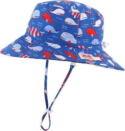 Home Prefer UPF50+ Wide Brim Sun Hat Boys Girls Sun Protection Hat Zoo Beach Swim Safari Bucket Hat