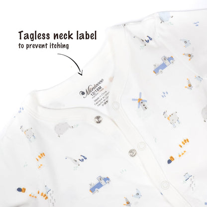 Baby Boys Girls Cotton Footies Multi Pack Long Sleeve Baby Footed One-Piece Jumpsuit Multi Pack