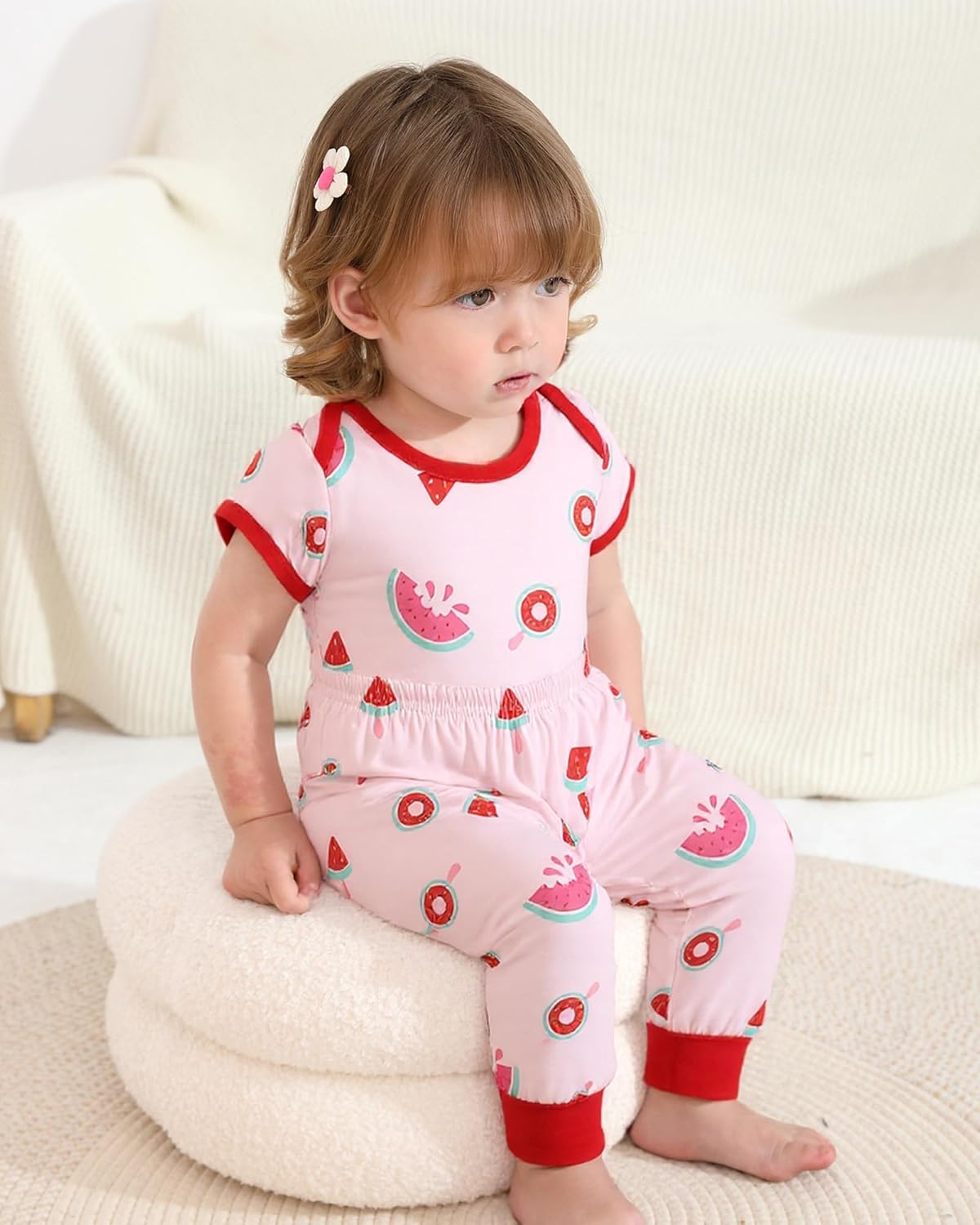 NZRVAWS Newborn Baby Boy Girl Clothes Unisex Infant Romper Pants Set Hat 4-Pack Outfits 0-12 Months
