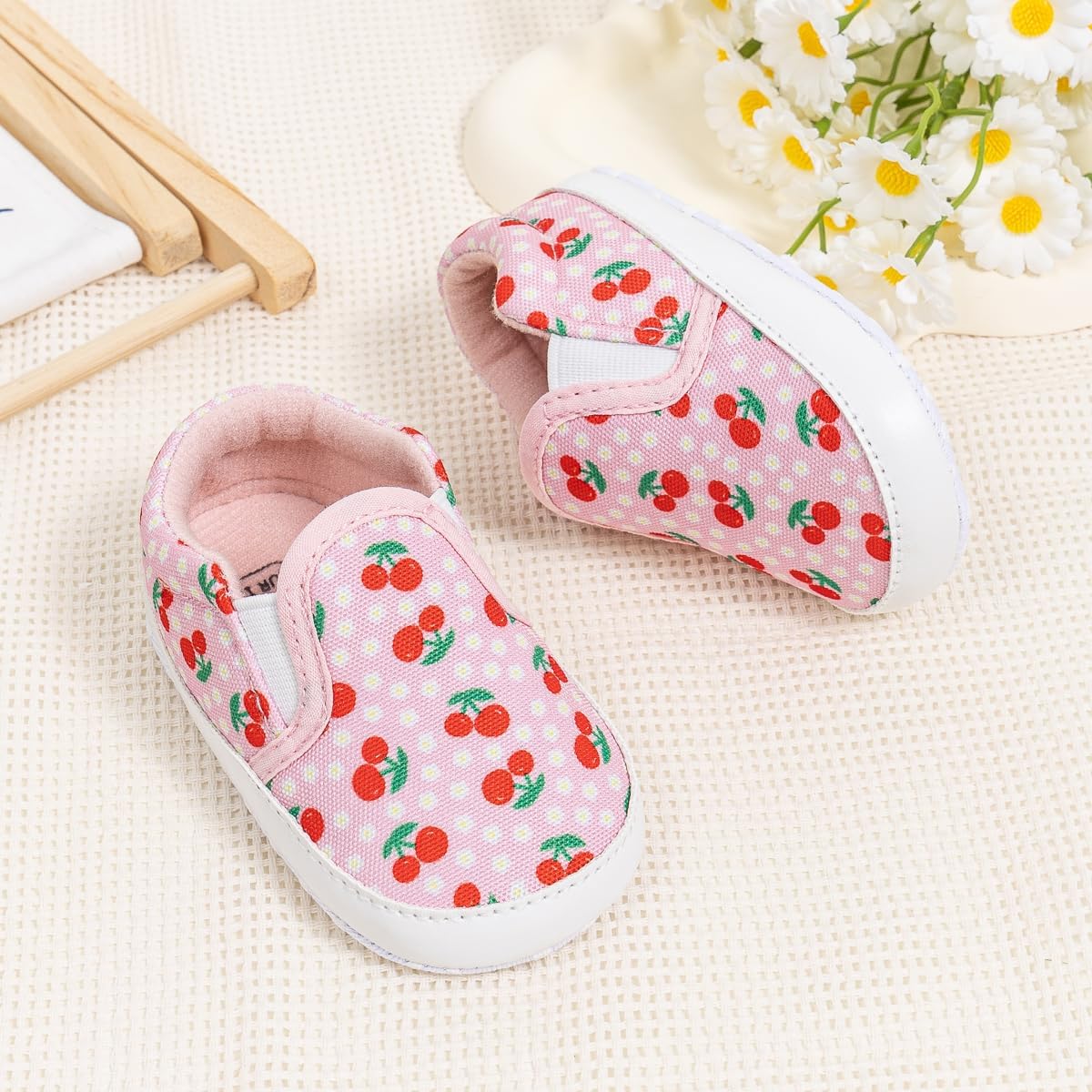 Morbido Infant Baby Boys Girls Canvas Sneaker Toddler Slip On Anti Skid Newborn First Walkers Candy