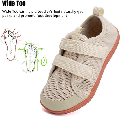 WateLves Toddler Little Kids Wide Barefoot Shoes The First Walking Shoes Girls Boys Breathable Zero