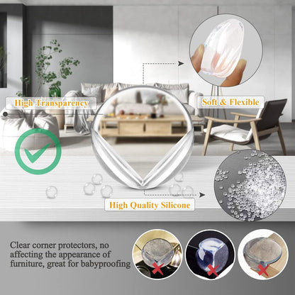 12 Pack Corner Protectors for Baby, Clear Corner Guards Protector Furniture Corner & Edges Safety