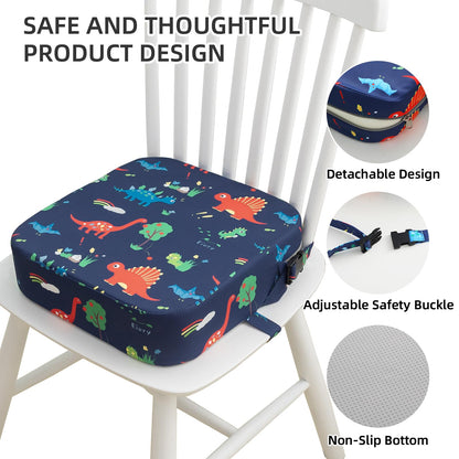 Eiury Toddler Booster Seat for Dining Table, Portable Kids Booster Seat with Safety Buckles