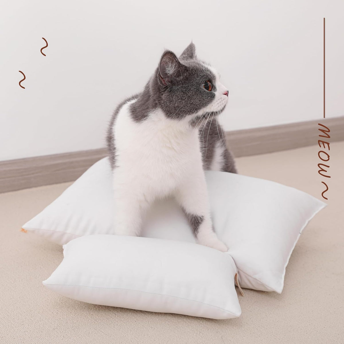 NTBAY Tiny Pillows, Down Alternative 7"x11" Microfiber Mini Pillows for Travel, Pets, Soft Machine