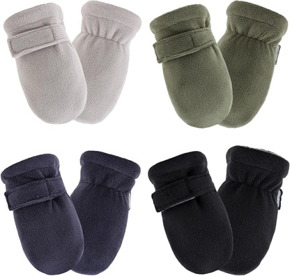 Zsedrut No Scratch Baby Mittens Toddler Infant Fleece Lined Gloves Winter Warm Mitten for Baby Boys