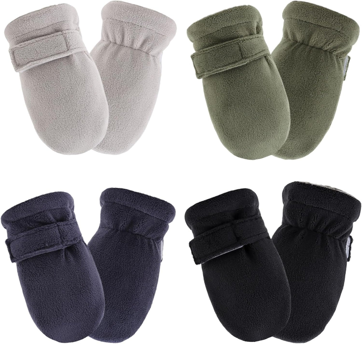 Zsedrut No Scratch Baby Mittens Toddler Infant Fleece Lined Gloves Winter Warm Mitten for Baby Boys