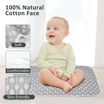 Baby Diaper Changing Pad, 21 5/8" x 31.5" Waterproof Changing Pad Liners - Reusable Soft and