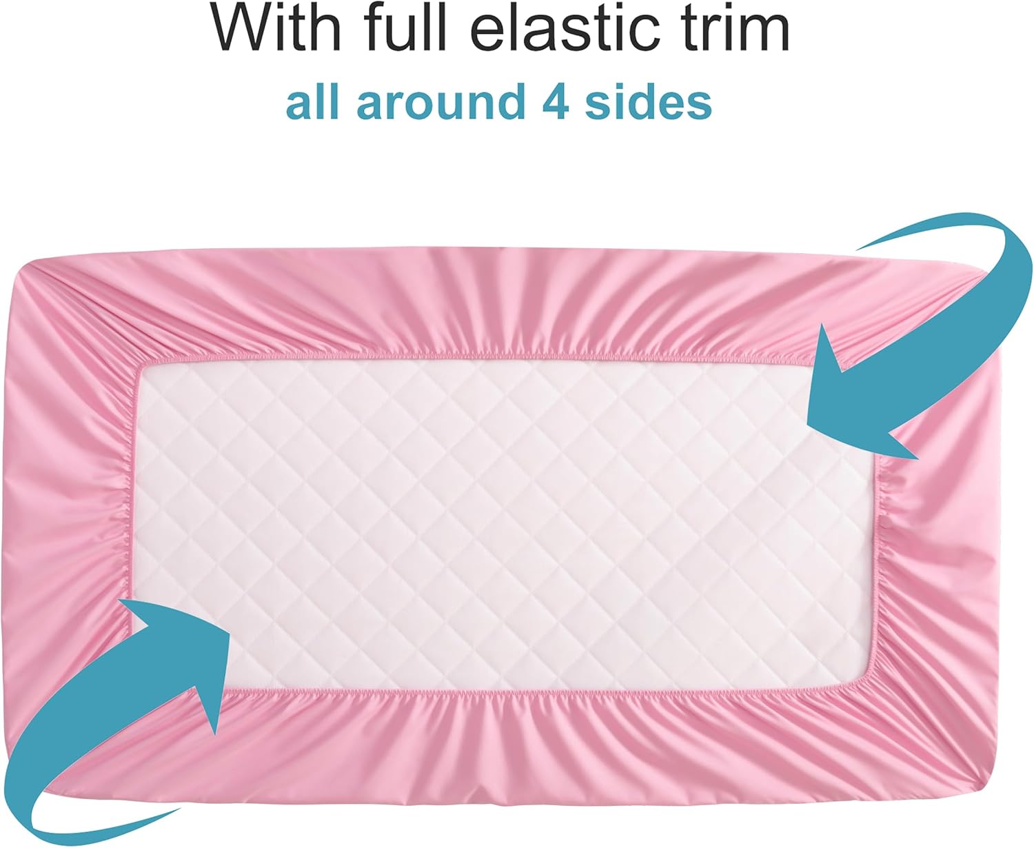 NTBAY 2 Pack Waterproof Crib Mattress Protector, Quilted 28"x52" Toddler Fitted Sheet - Machine