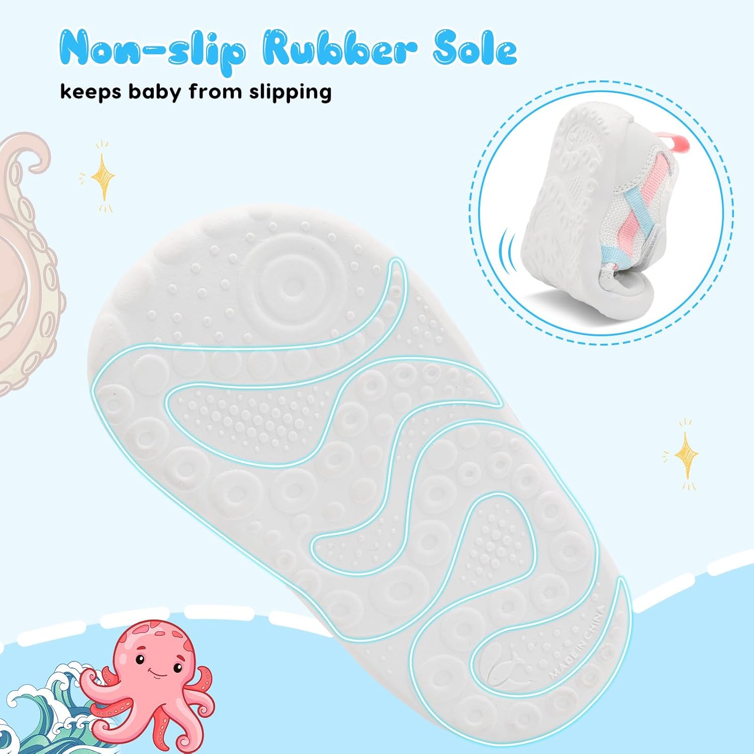 Scurtain Baby Shoes Boy Girl First Walking Shoe Infant Crib Breathable Sneakers Lightweight