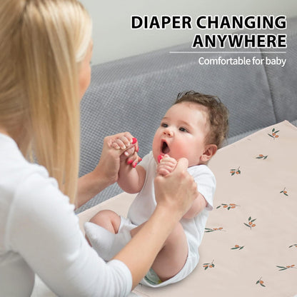 Vegan Leather Baby Changing Mat - Wipeable Portable Changing Pad, Foldable Travel Changing Mat for