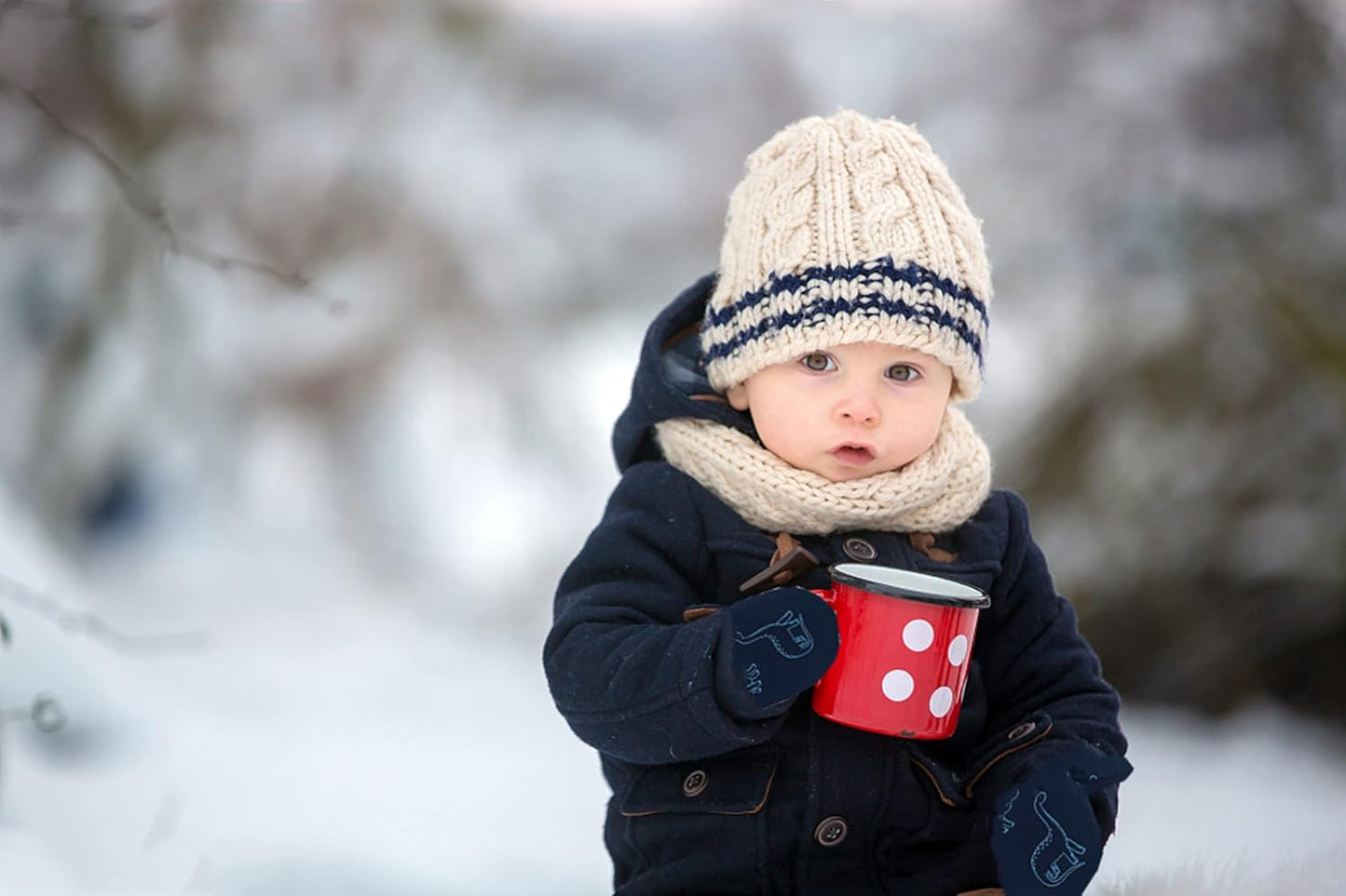 Toddler Gloves Kids Mittens Winter Warm Lined Fleece Gloves Waterproof Snow Baby Mitten for Boys