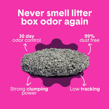Boxie® Glo™ 30 Day Odor Control Clumping Clay Cat Litter, 40 lb, Multi-Cat, 99.9% Dust-Free, Low