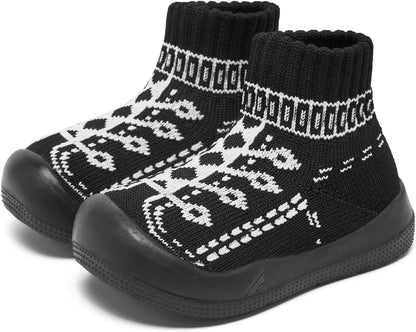 Eashi Baby Boy Girl Non-Skid Indoor Infant Walking Shoes Breathable Warm Elastic Sock Shoes with