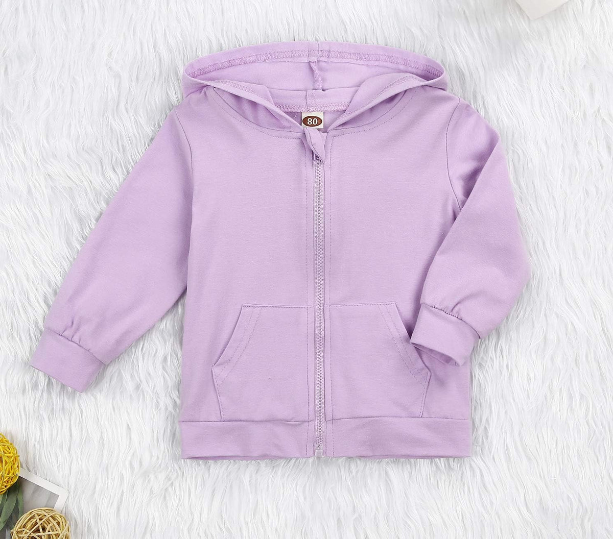 Imcute Baby Zip Up Hoodie, Unisex inflant Toddler Long Sleeve Sweatshirts Lightweight Jacket Hooded