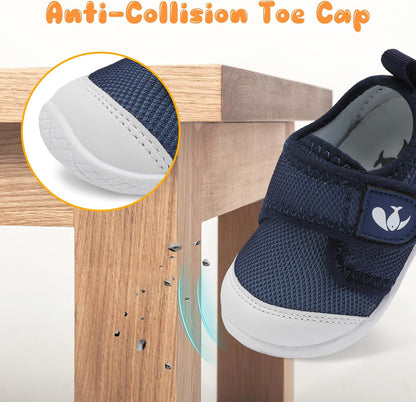 FEETCITY Baby First Walking Shoes Boys Girls Infant Sneakers Crib Shoes Breathable Lightweight Slip