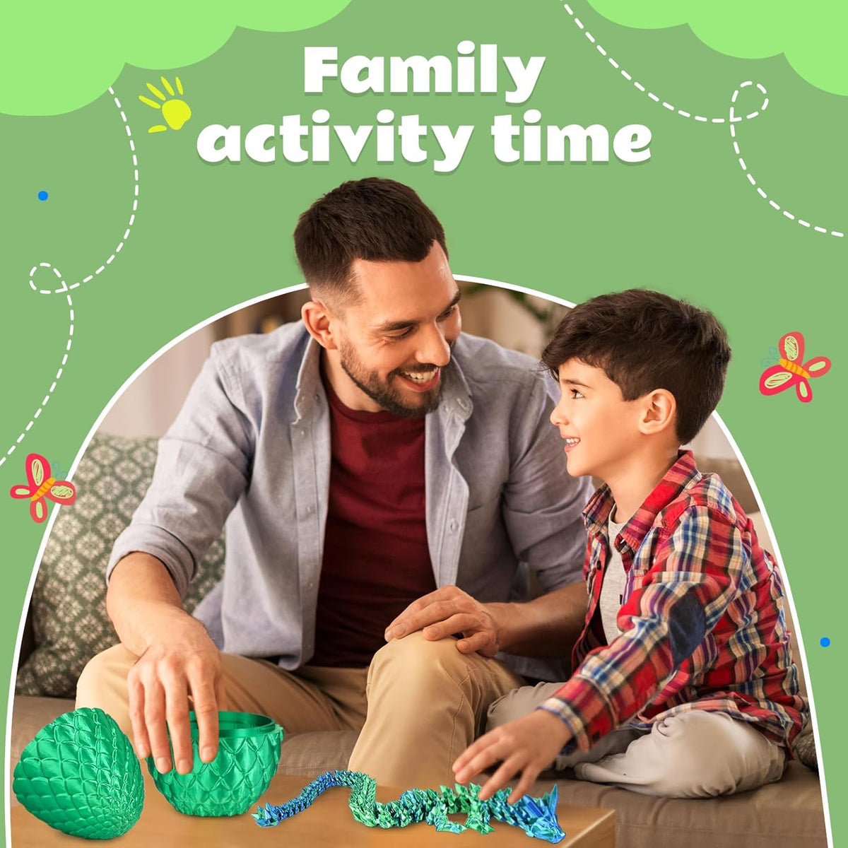 Dragon Eggs with Dragon Inside, 3D Printed Surprise Funny Gifts for Kids, Articulated Dragon Fidget