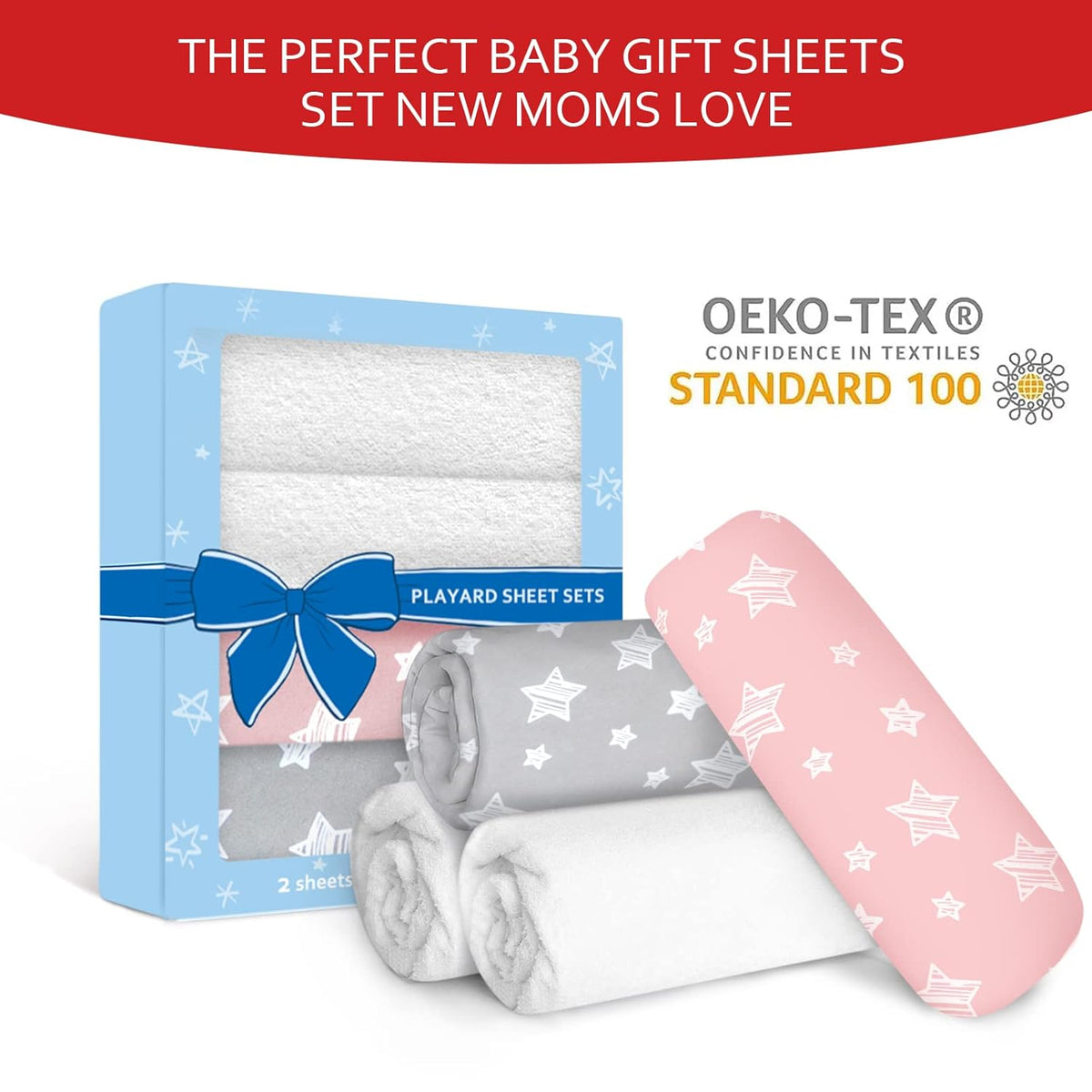 Pack and Play Sheets & Waterproof Terry Pack N Play Mattress Protector Pad Cover 4 Pack, Viscose