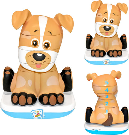 Stack-a-Roos Labrador Puppy by Salus Brands - Animal Stacking Toy, Educational Early Learning Toy