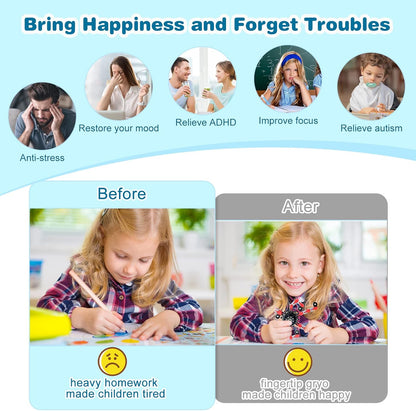 Zhanmai Transformable Fidget Spinners Fidget Toys for Kids and Adults Stress Relief Sensory Toys