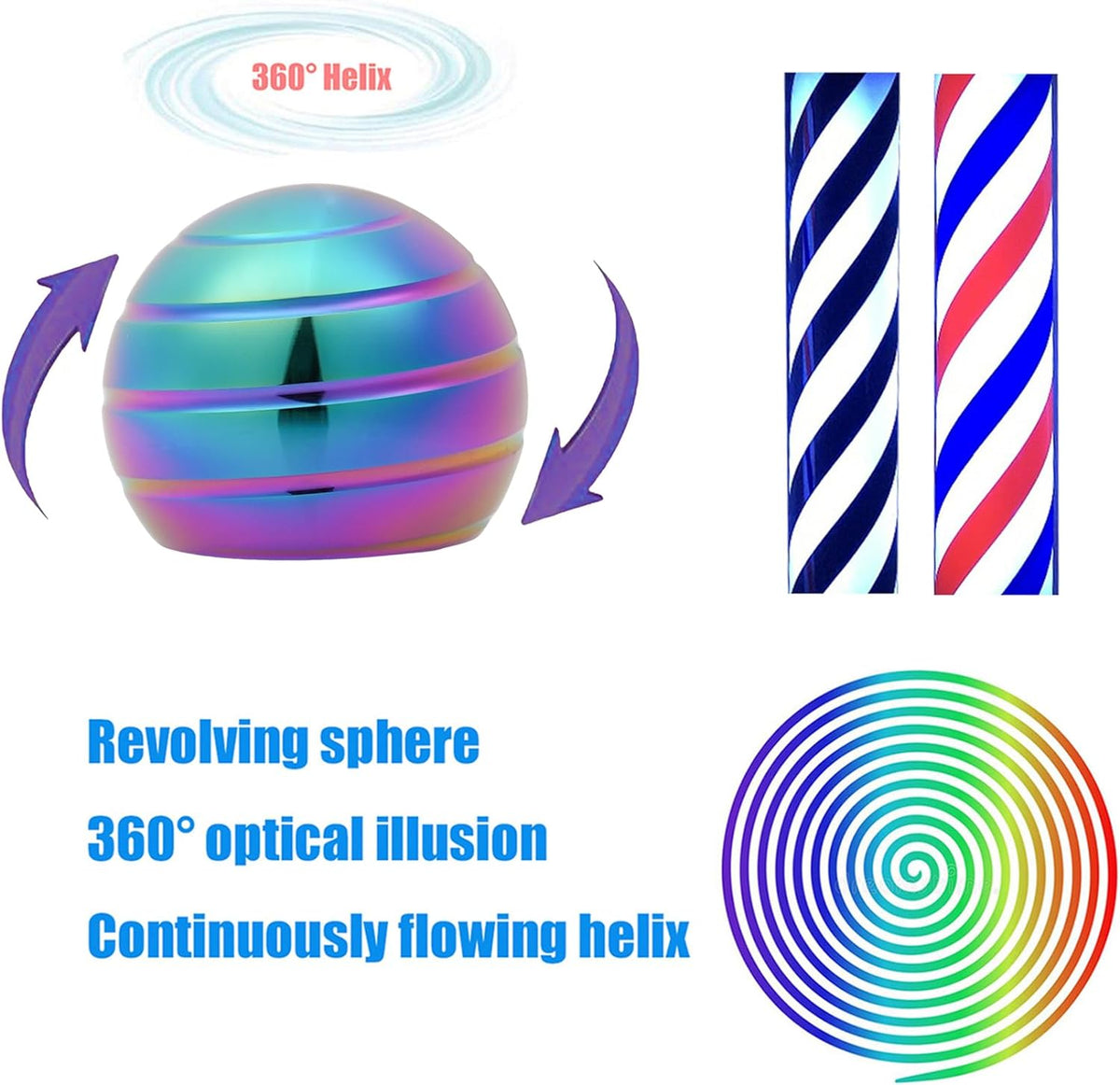 Desk-Toys for Fidget Kinetic-Cool-Gadgets: Cool-Stuff for Kid Children Teen Adult, Optical-Illusion