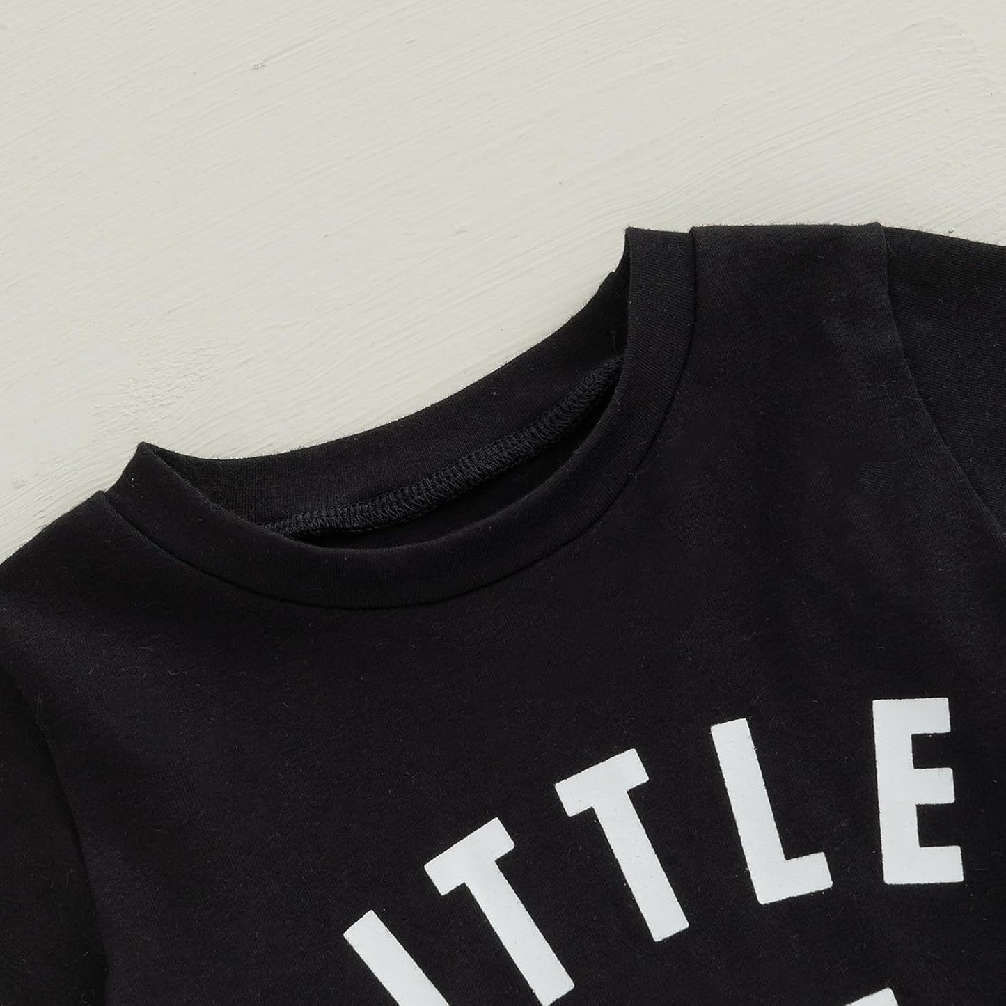 wdehow Toddler Kids Baby Boy Summer Clothes Sets 1T 2T 3T 4T 5T Letter Print Short Sleeve Tops