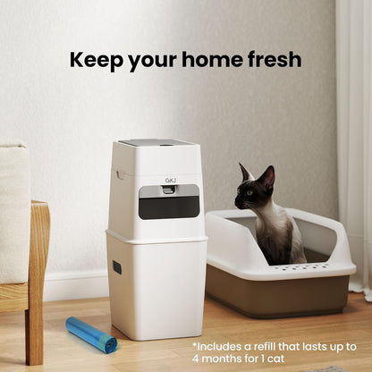 GKJ Cat Litter Trash Can, Cat Litter Disposal Bin | Garbage Disposal Diaper Pail | No Smell Cat