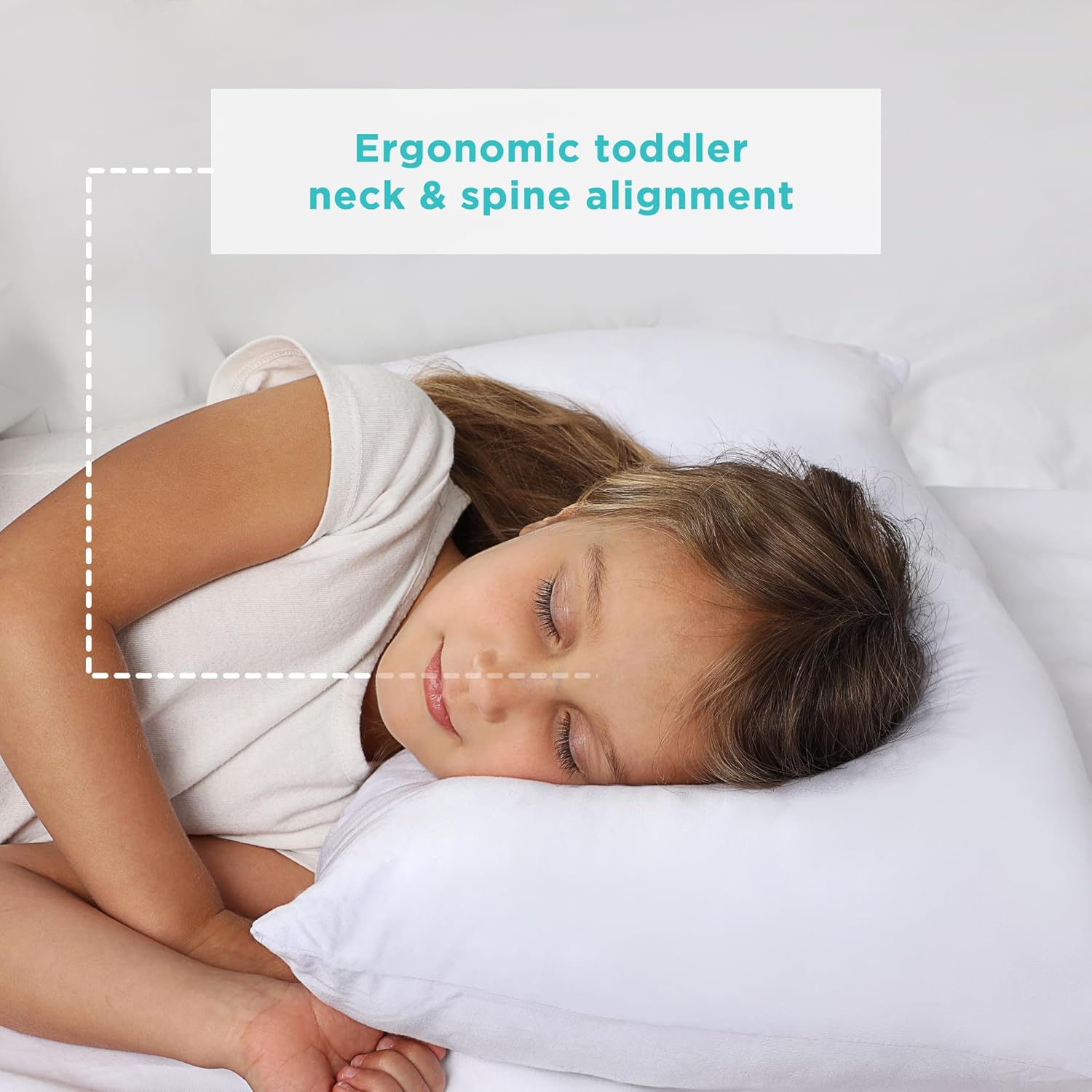 LittleHippo Toddler Pillow (13x18) with Viscose Derived from Bamboo Pillowcase - Hypoallergenic