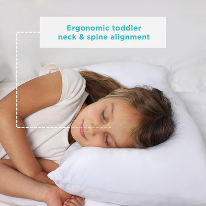 LittleHippo Toddler Pillow (13x18) with Viscose Derived from Bamboo Pillowcase - Hypoallergenic