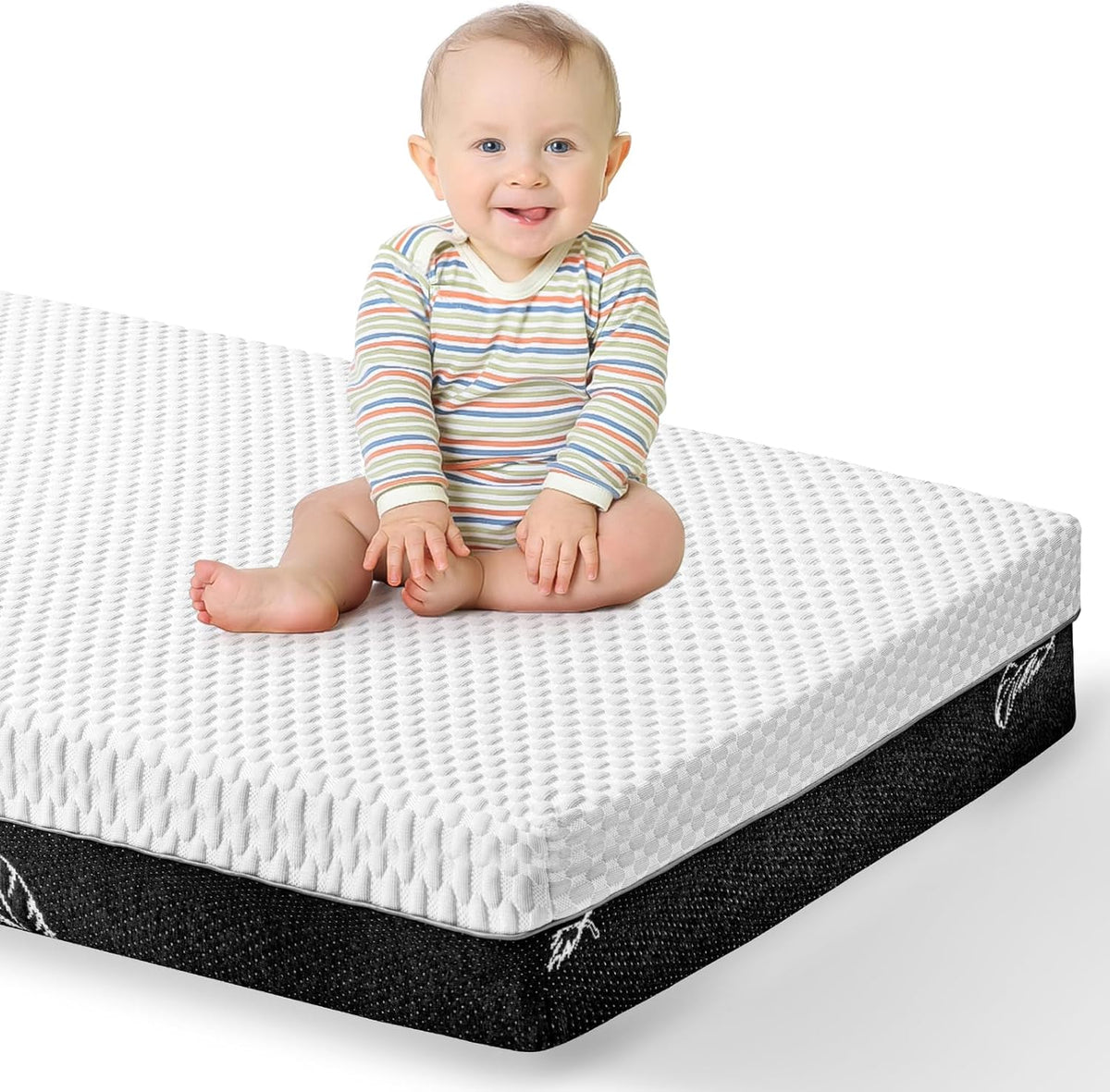 Crib Mattress, 52 x 27 Dual-Sided Comfort Baby and Toddler Mattress with Memory Foam, Waterproof
