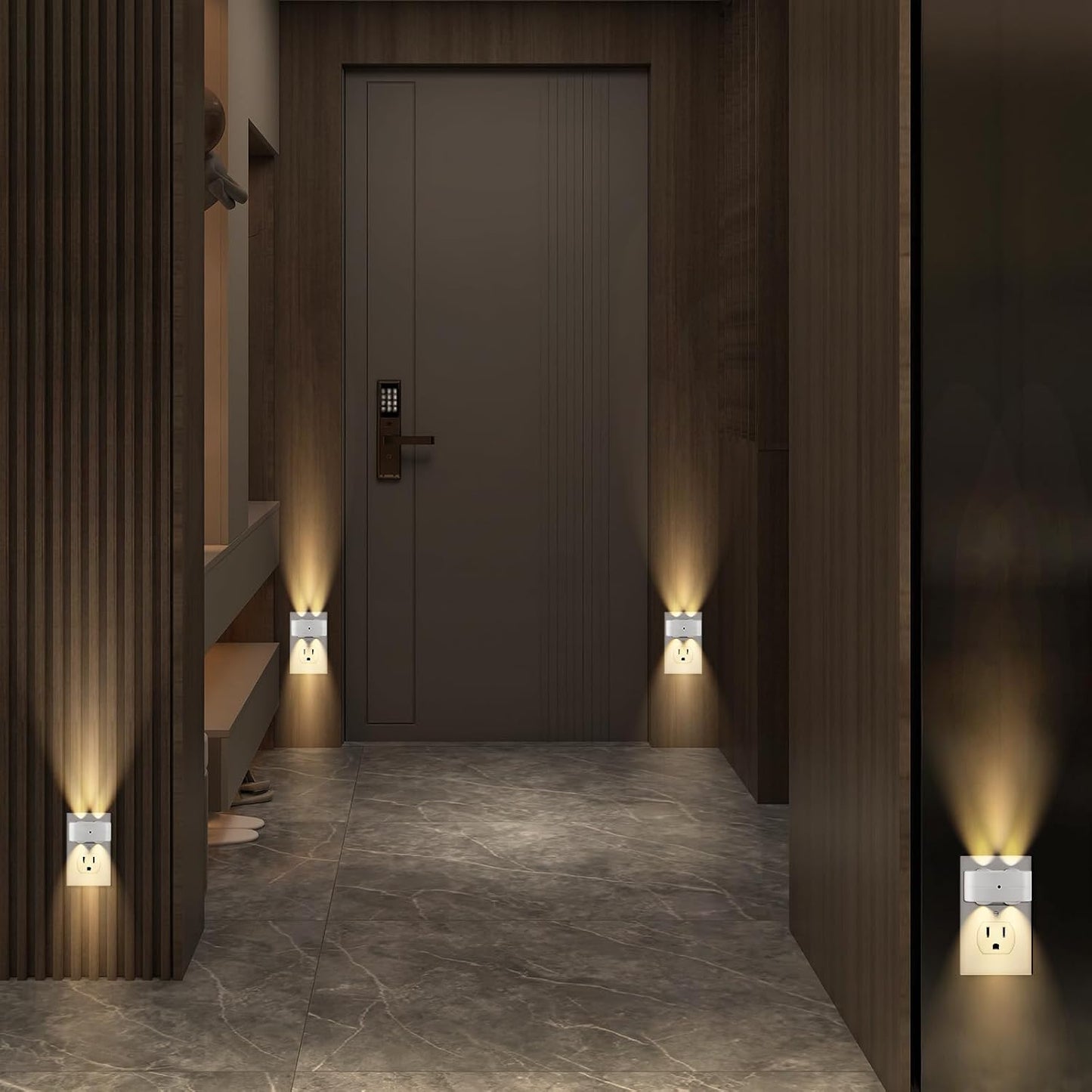 Night Light Plug into Wall, 4 Pack LED Night Lights,Rotatable Plug Night Lights,Dusk to Dawn Light