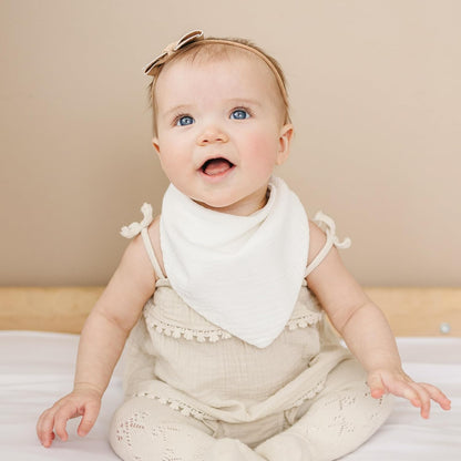 Konssy Muslin Baby Bibs 10 Pack Baby Bandana Drool Bibs 100% Cotton for Unisex Boys and Girls, Soft