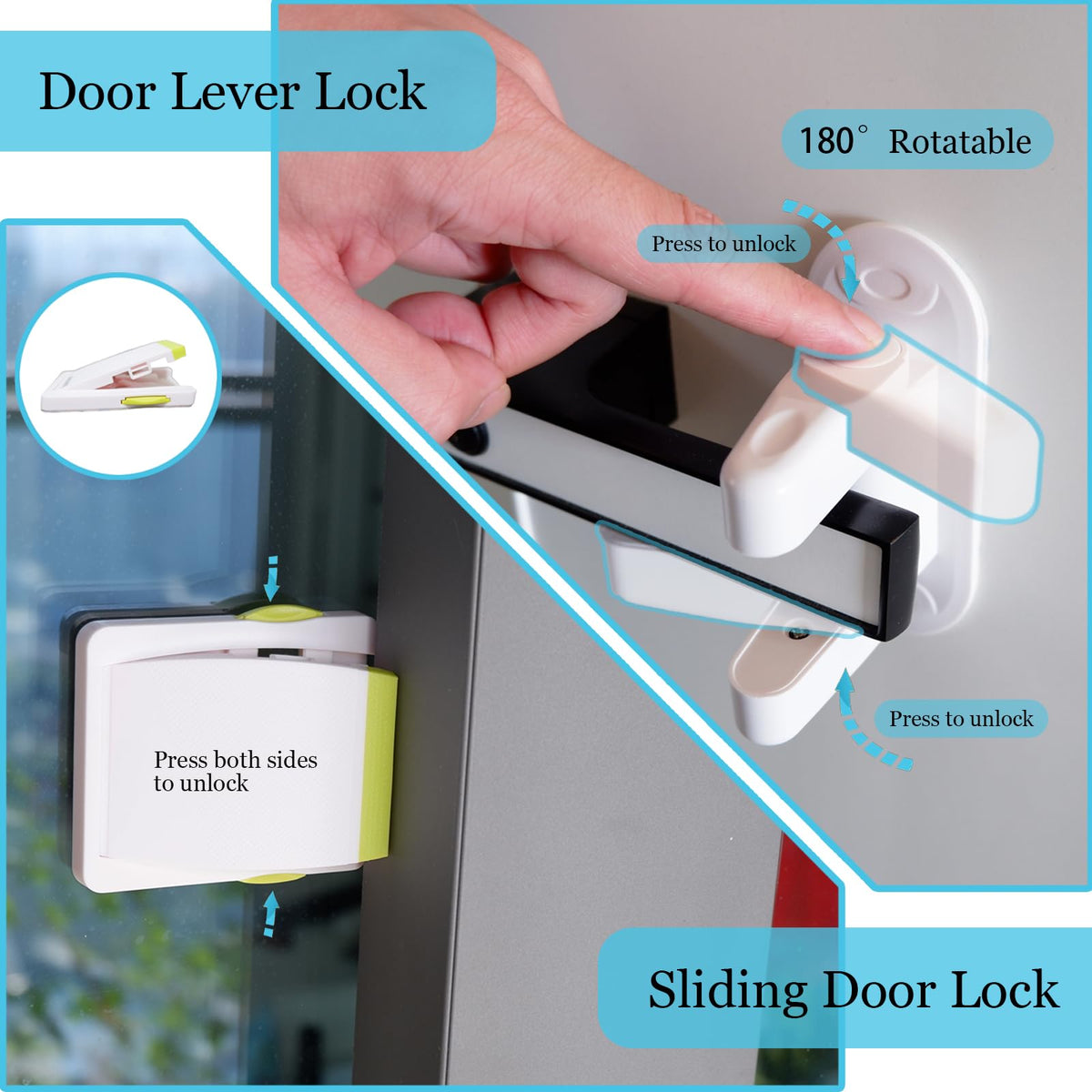 66 Pack Baby Proofing Kit | 12 Hidden Cabinet Drawer Locks, 8 Adjustable Latches, 26 Outlet Covers